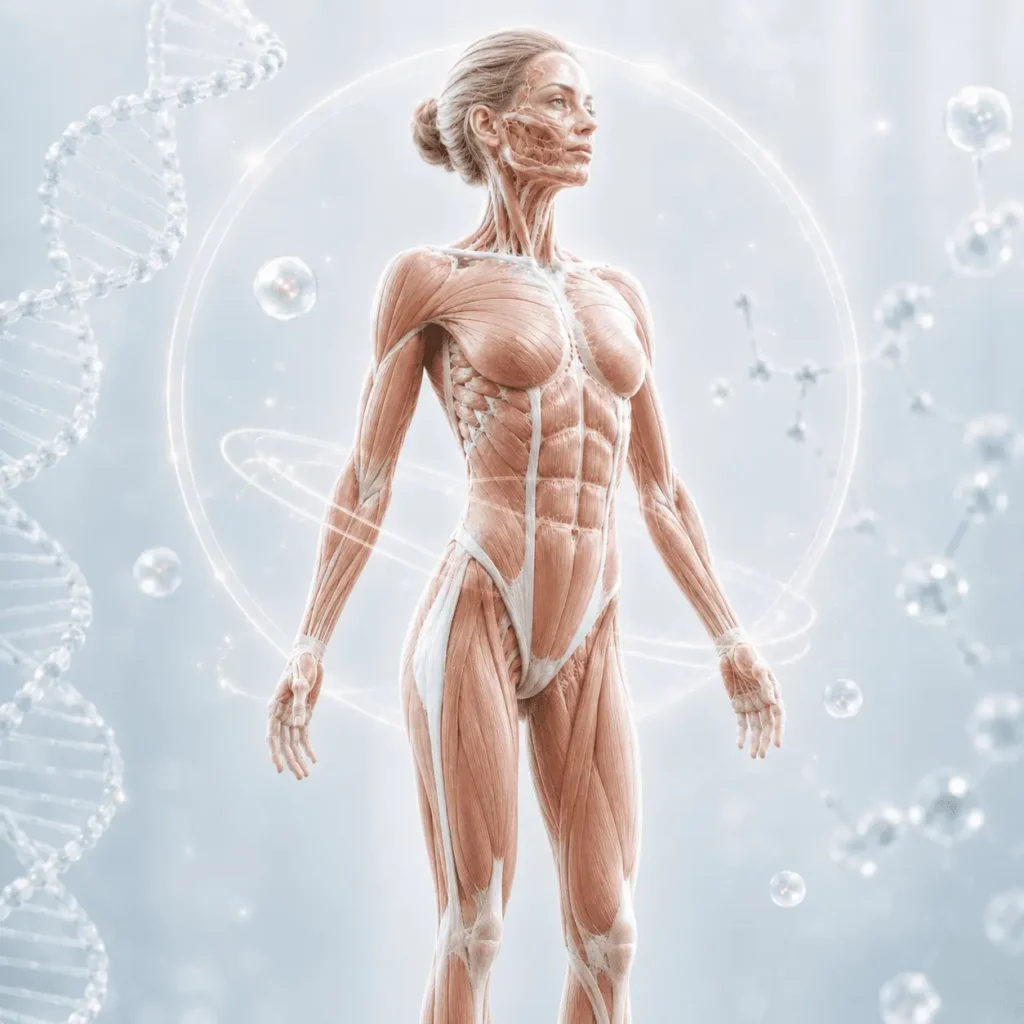 Human skeleton and anatomical models in a modern research laboratory